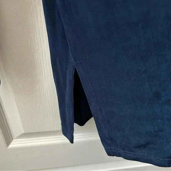 Picadilly Jersey Cardigan Open Front Draped Knit Blazer Jacket Navy Blue Small - Picture 9 of 13